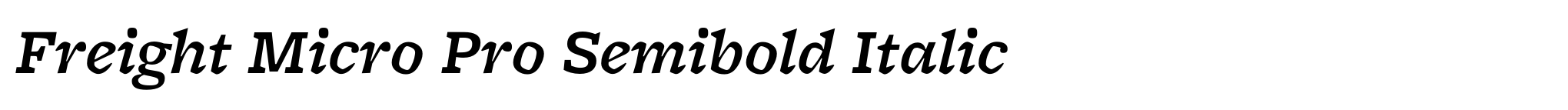 Freight Micro Pro Semibold Italic image